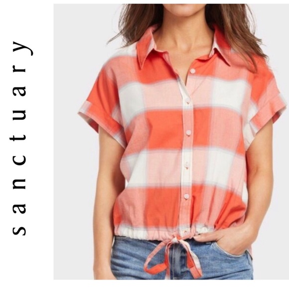 Sanctuary Tops - 🔴 sanctuary Miles Borrego Tie Shirt Size S